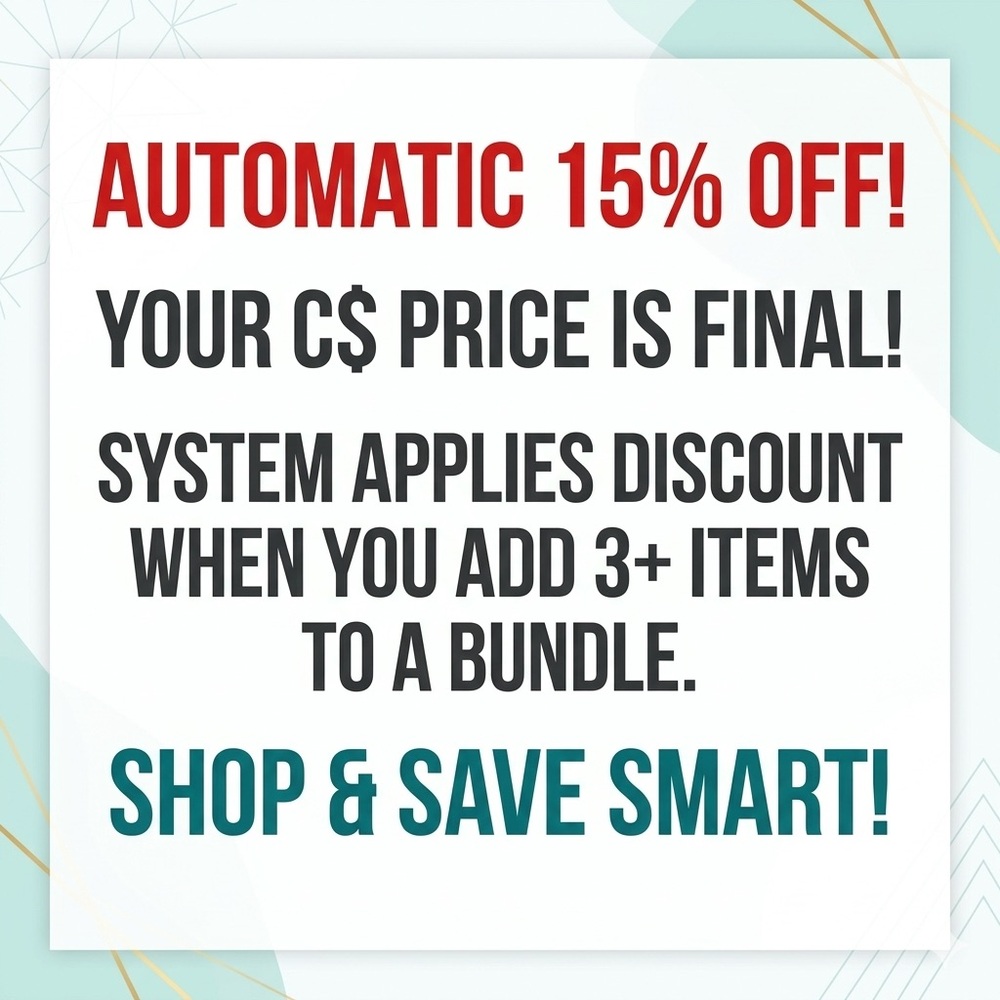 SHOP POLICY: Buy 3+ Items Get 15% OFF - FIRM PRICE